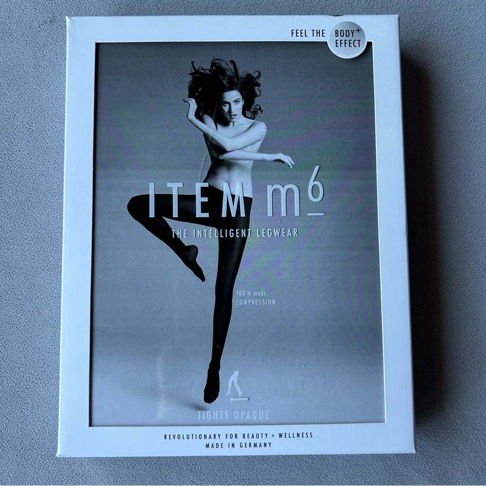 Item m6 ~ Tights Opaque ~ 100% Medi Compression ~ Size L1 Small ~ Marine ~ New!